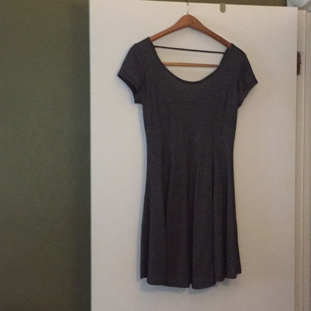 Simple gary short dress